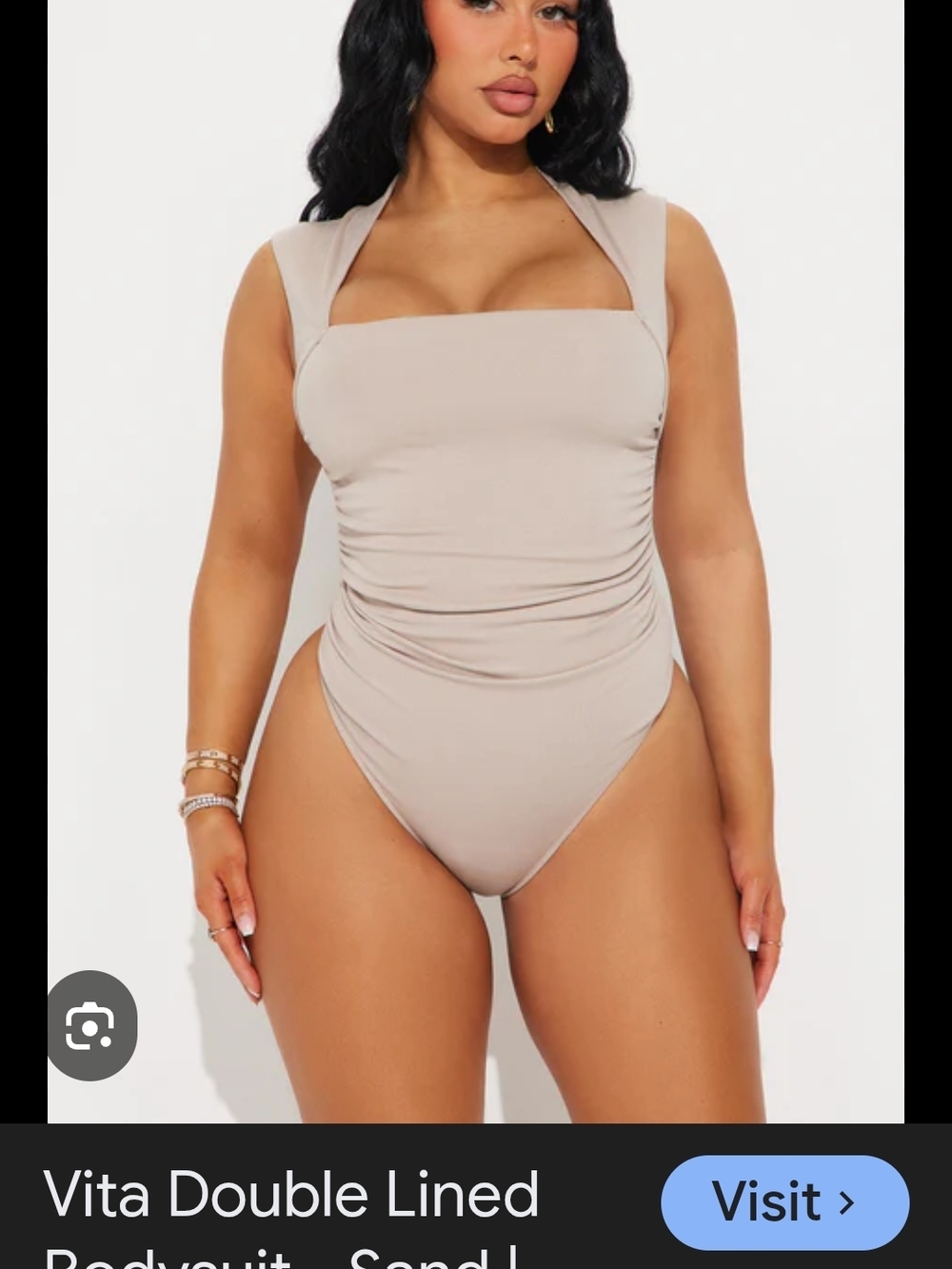 SHEIN Haute Strapless One-Piece in Light Gray